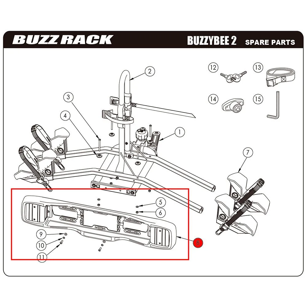 BUZZRACK Lätt Tallrik För Buzzybee 2/4, Black, One Size BUZZRACK Lätt Tallrik För Buzzybee 2/4, Black, One Size