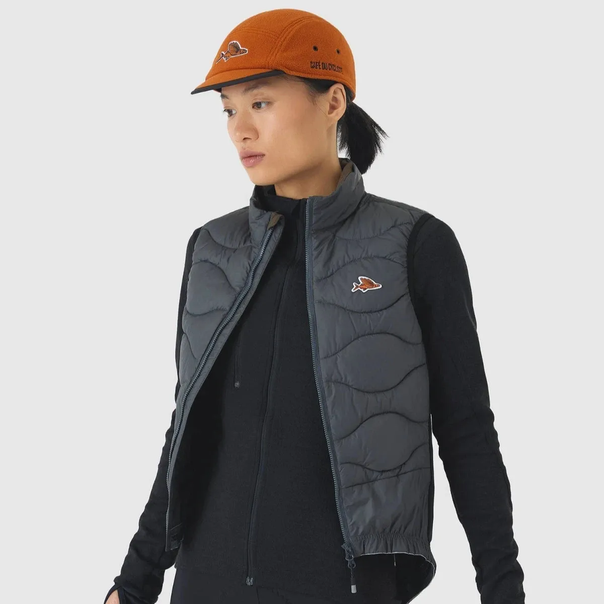 Café Du Cycliste Alexia Unisex Cycling Thermal Gilet, Anthracite Café Du Cycliste Alexia Unisex Cycling Thermal Gilet, Anthracite