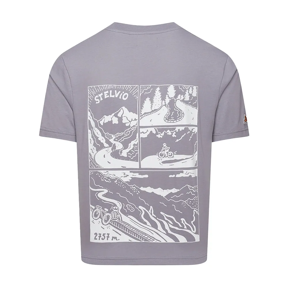 Café Du Cycliste Col Stelvio T, Storm grey