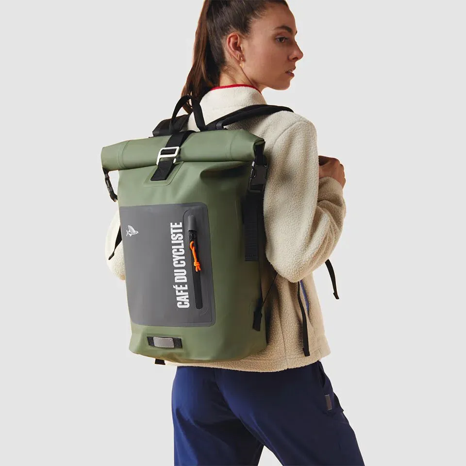 Café Du Cycliste Waterproof Backpack, Khaki Café Du Cycliste Waterproof Backpack, Khaki