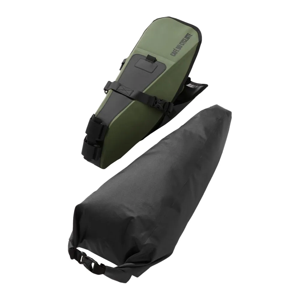 Café Du Cycliste Waterproof Bike Packing Saddle Bag, Khaki Café Du Cycliste Waterproof Bike Packing Saddle Bag, Khaki