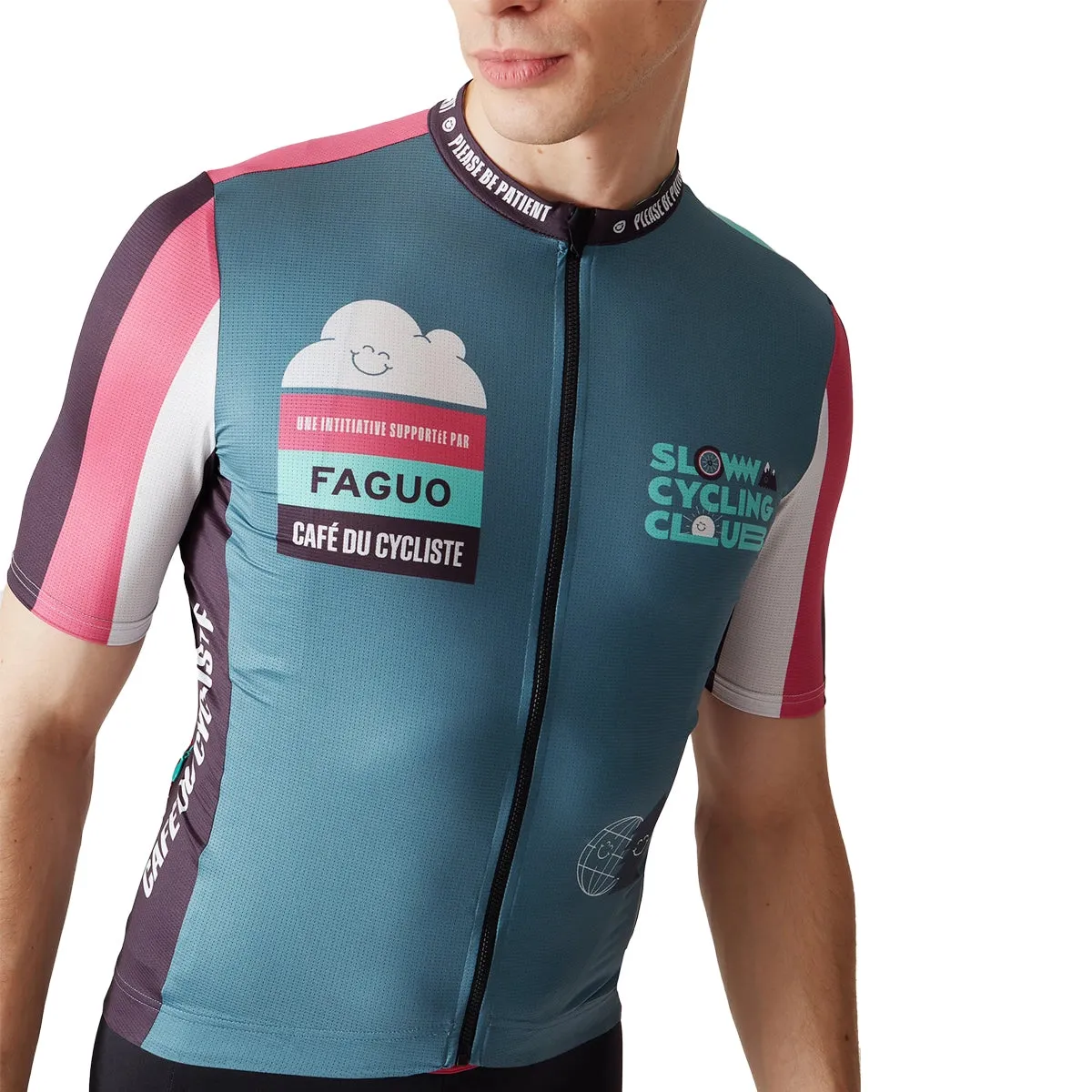 Café Du Cycliste X FAGUO Marius Cycling Jersey, Slow Black Café Du Cycliste X FAGUO Marius Cycling Jersey, Slow Black
