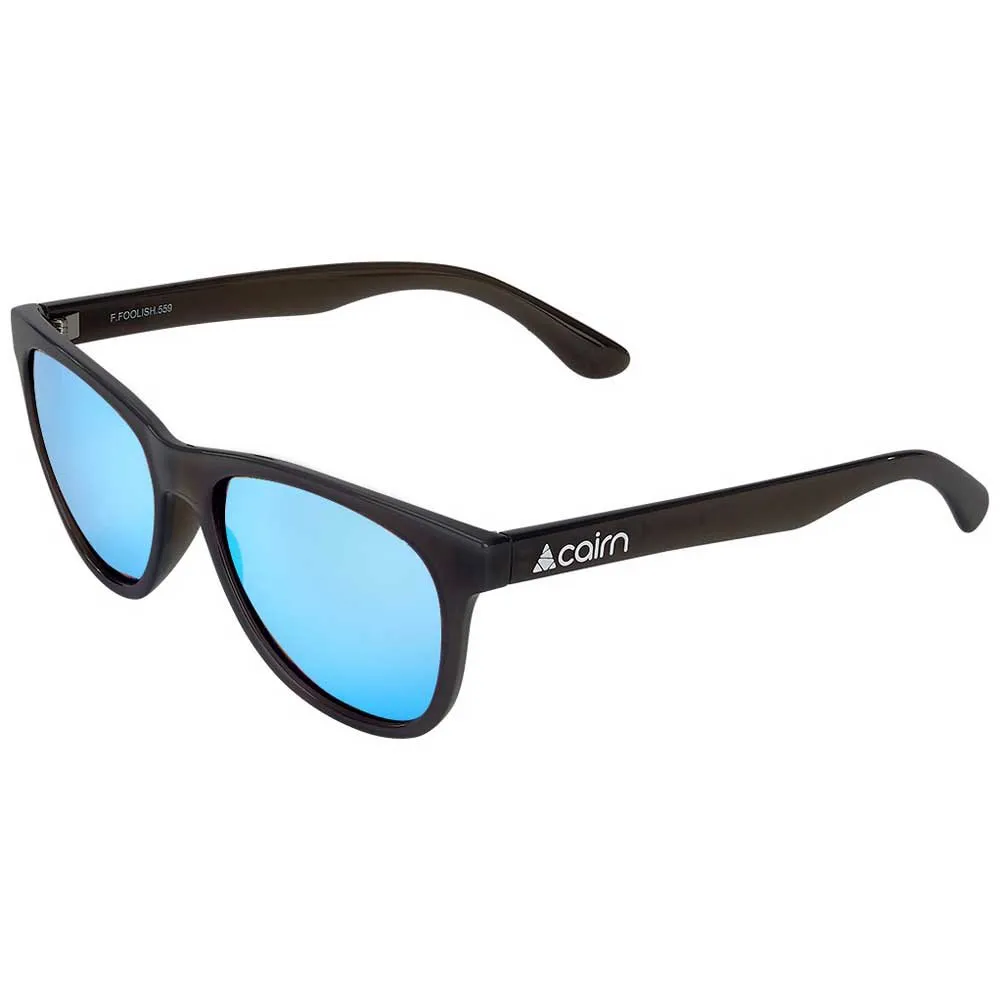 CAIRN Foolish Solglasögon, Mat black / blue, CAT3