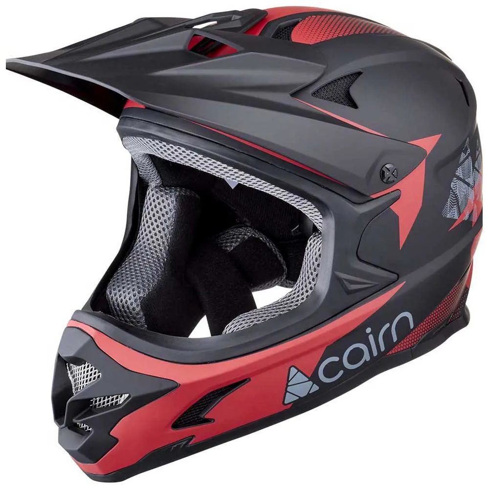 CAIRN X Track Downhillhjälm, Mat black / red