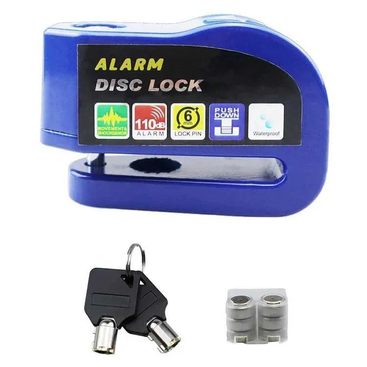 Caliru E-bike/moto Alarm 6 Mm Skivbromslås, Blue, One Size Caliru E-bike/moto Alarm 6 Mm Skivbromslås, Blue, One Size