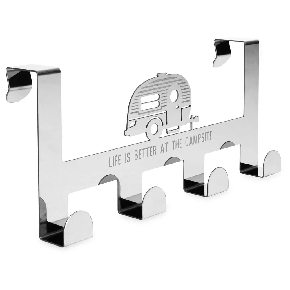Camco Galge Med 4 Krokar, Silver, 30.48 x 7.6 x 13.9cm