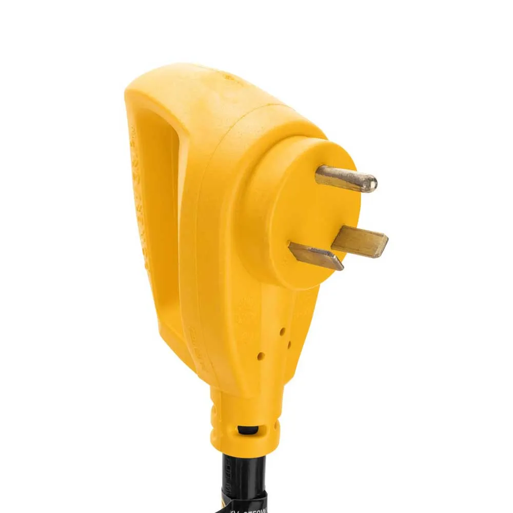 Camco Powergrip Låsadapter 7.6 M, Yellow / black, 30A Kvinnlig/30A Manlig