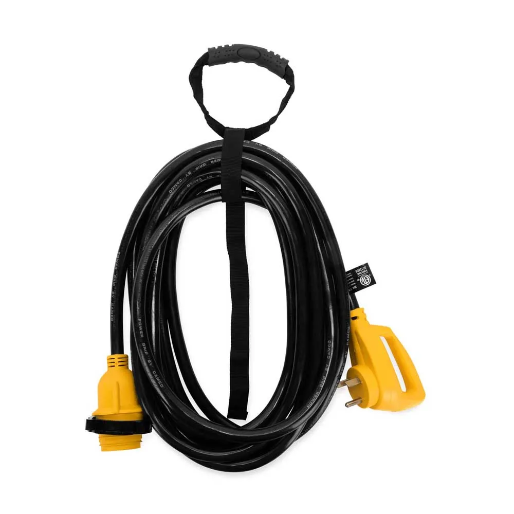 Camco Powergrip Låsadapter 7.6 M, Yellow / black, 30A Kvinnlig/30A Manlig