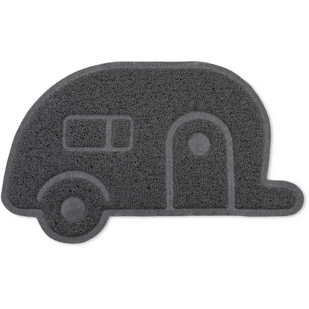 Camco Retro Travel Trailer Matta, Grey, 38.7 x 60.9cm