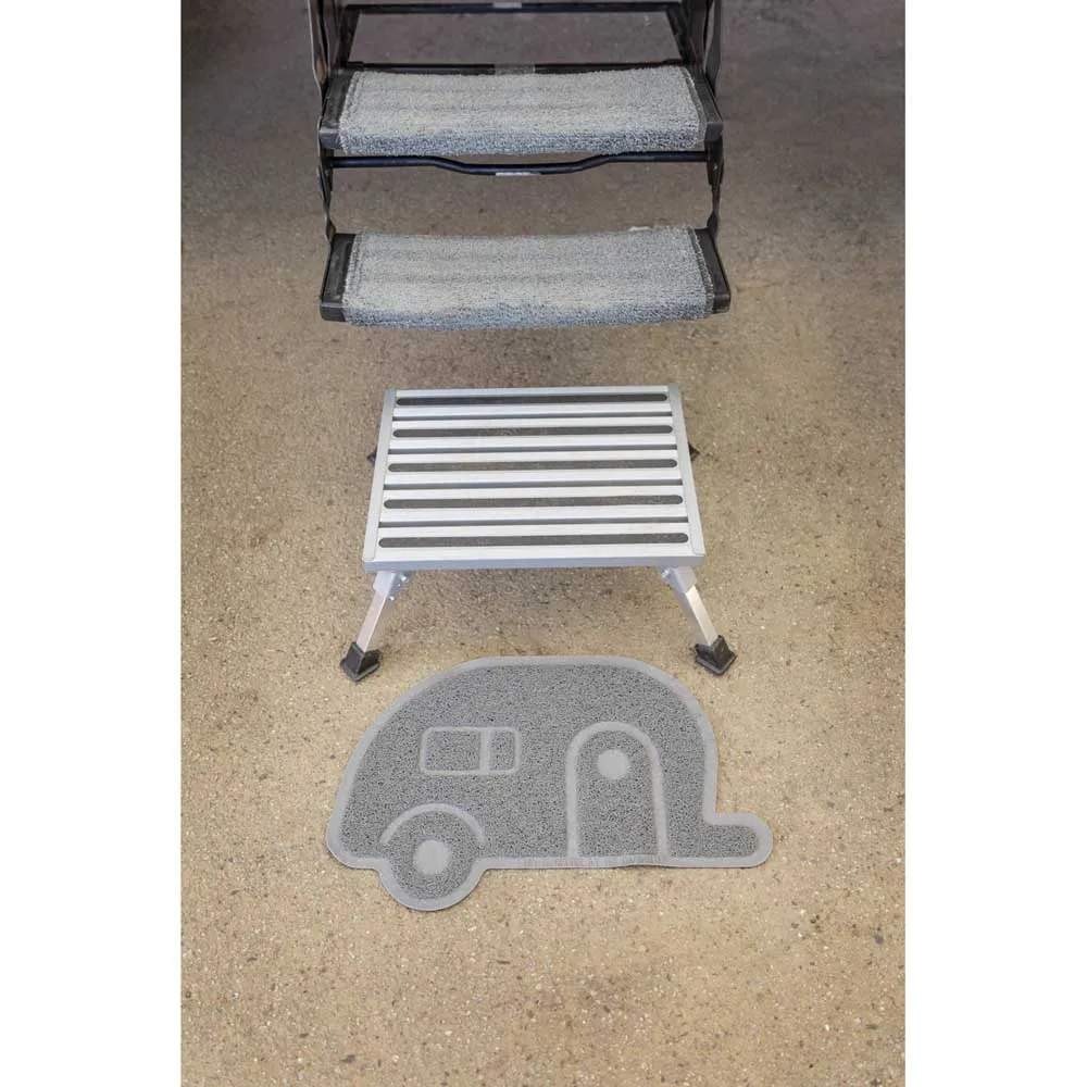 Camco Retro Travel Trailer Matta, Grey, 38.7 x 60.9cm