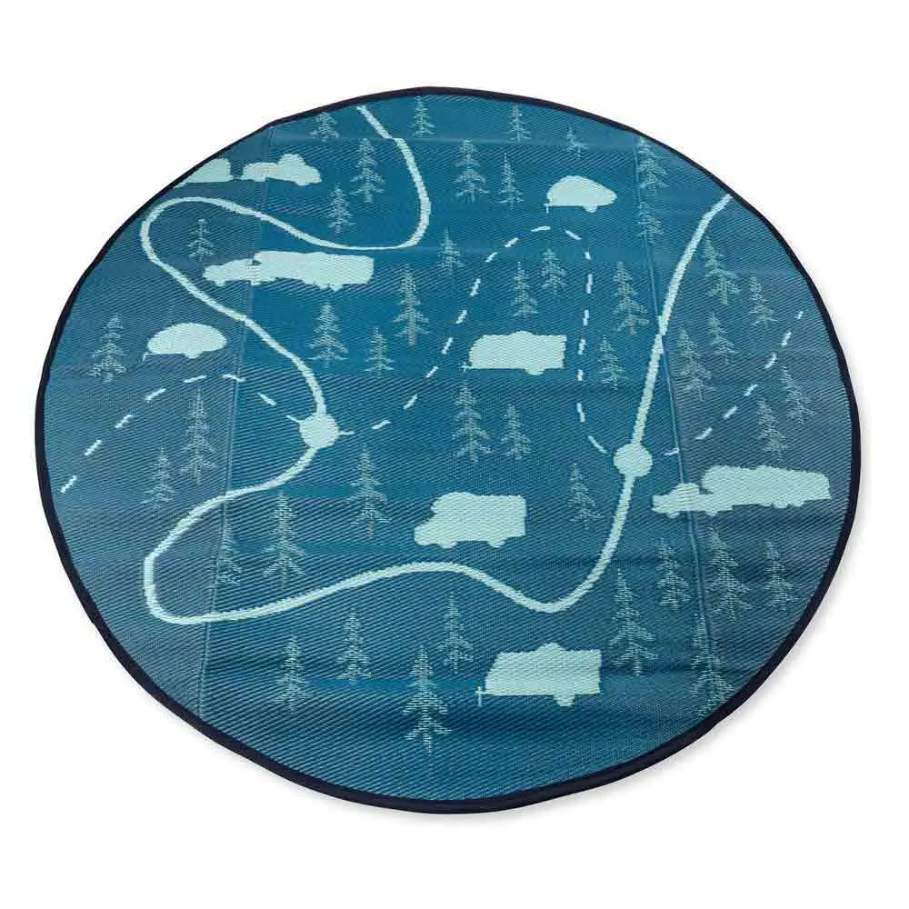 Camco Rund Matta 1.82 M, Map pattern, One Size