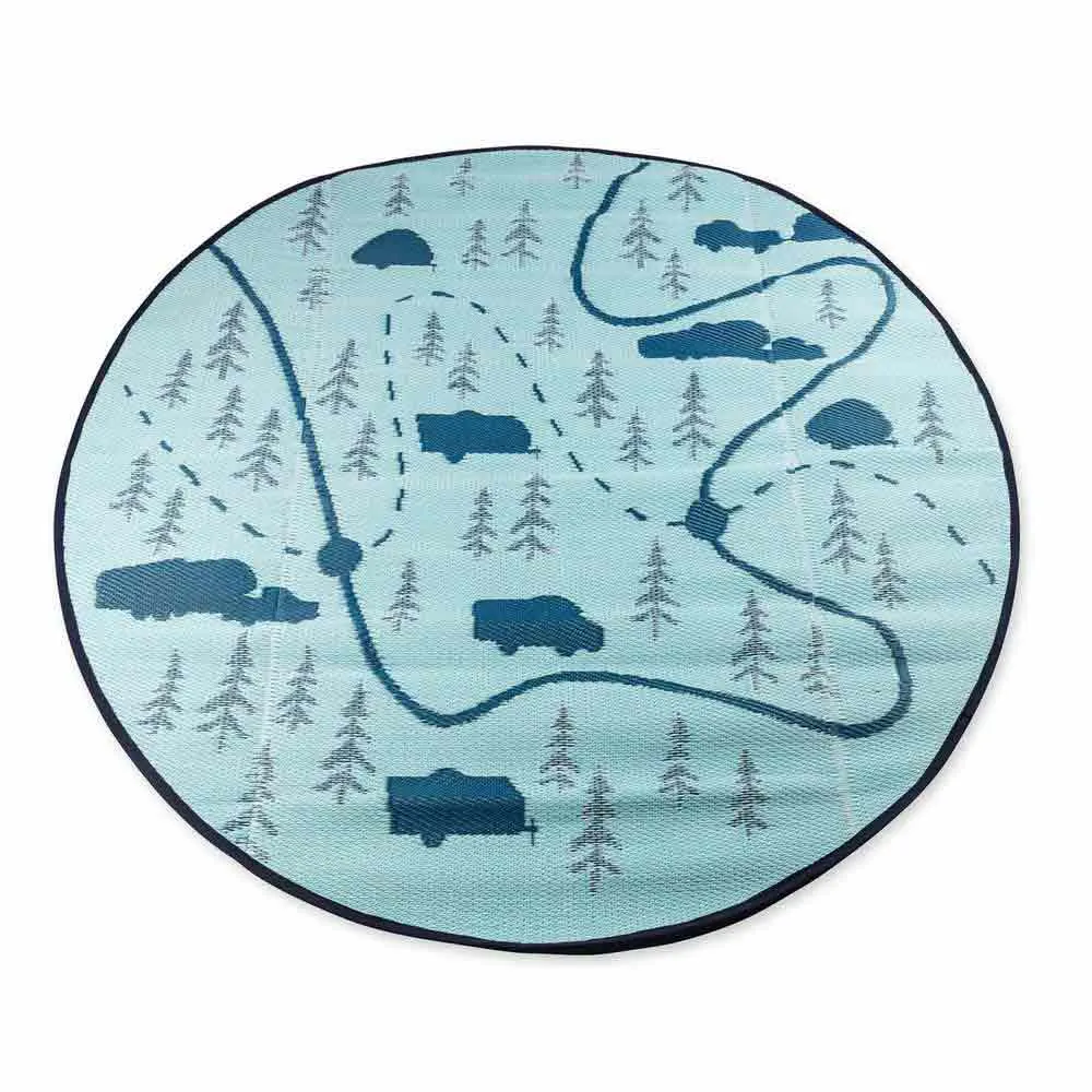 Camco Rund Matta 1.82 M, Map pattern, One Size