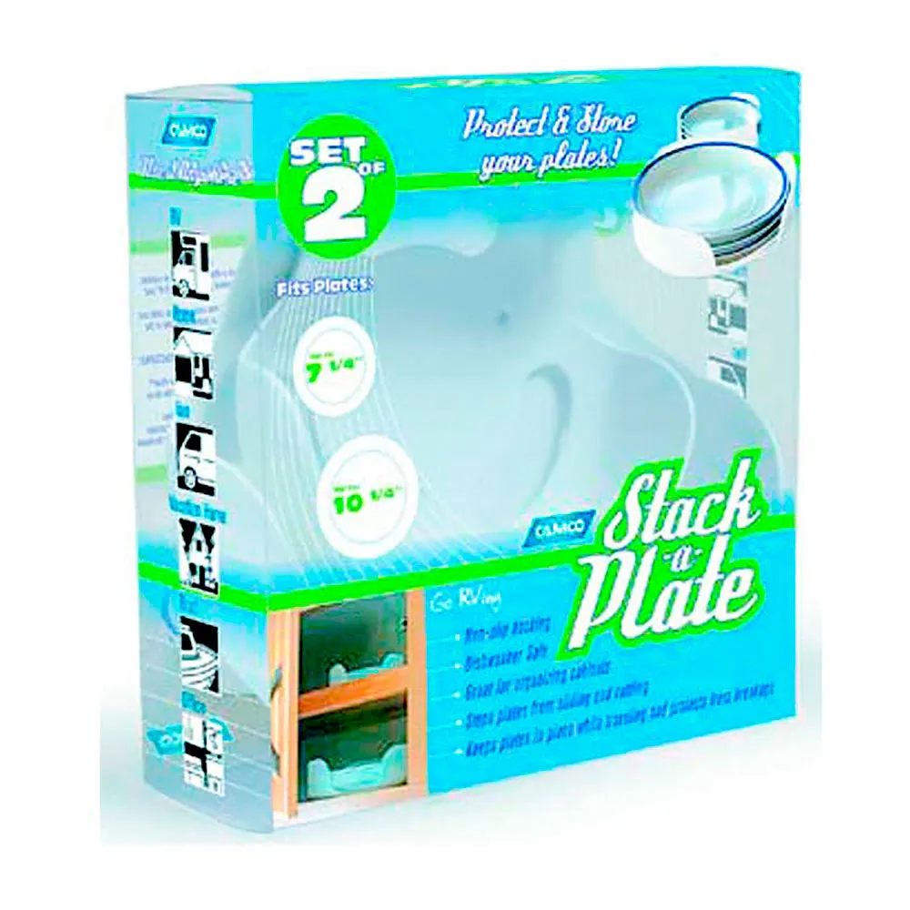 Camco Stack A Tallrik 2 Enheter, White, One Size Camco Stack A Tallrik 2 Enheter, White, One Size