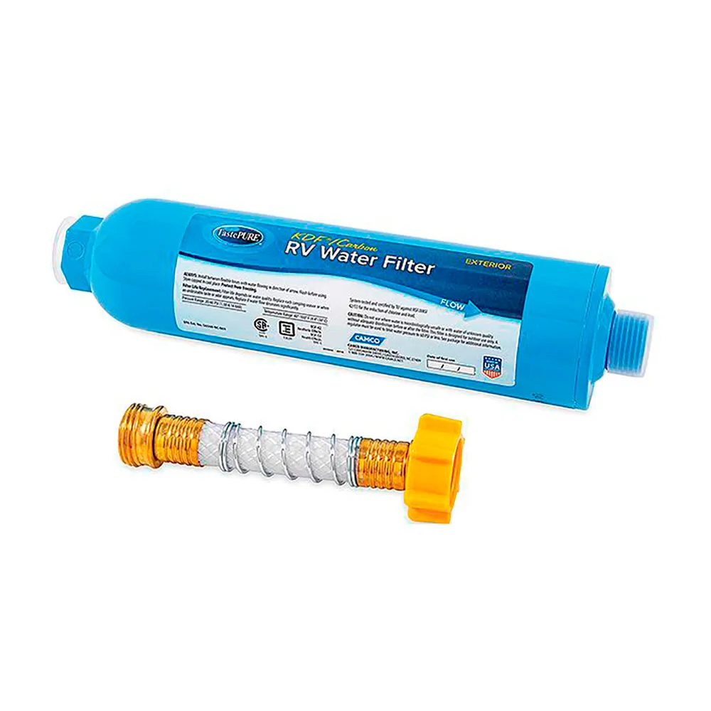 Camco Tastepure Kdf Slangskydd Vattenfilter, Blue, One Size