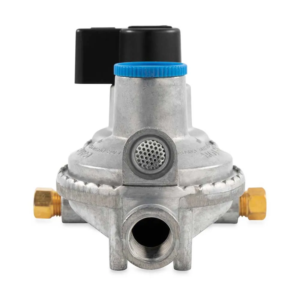 Camco Tvåstegs Propanregulator Med Automatisk Omkoppling, Grey, 1/4"