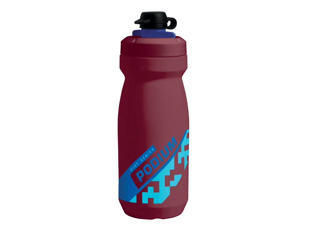 CamelBak Podium Dirt vattenflaska 620 ml burgundy/blå, Röd