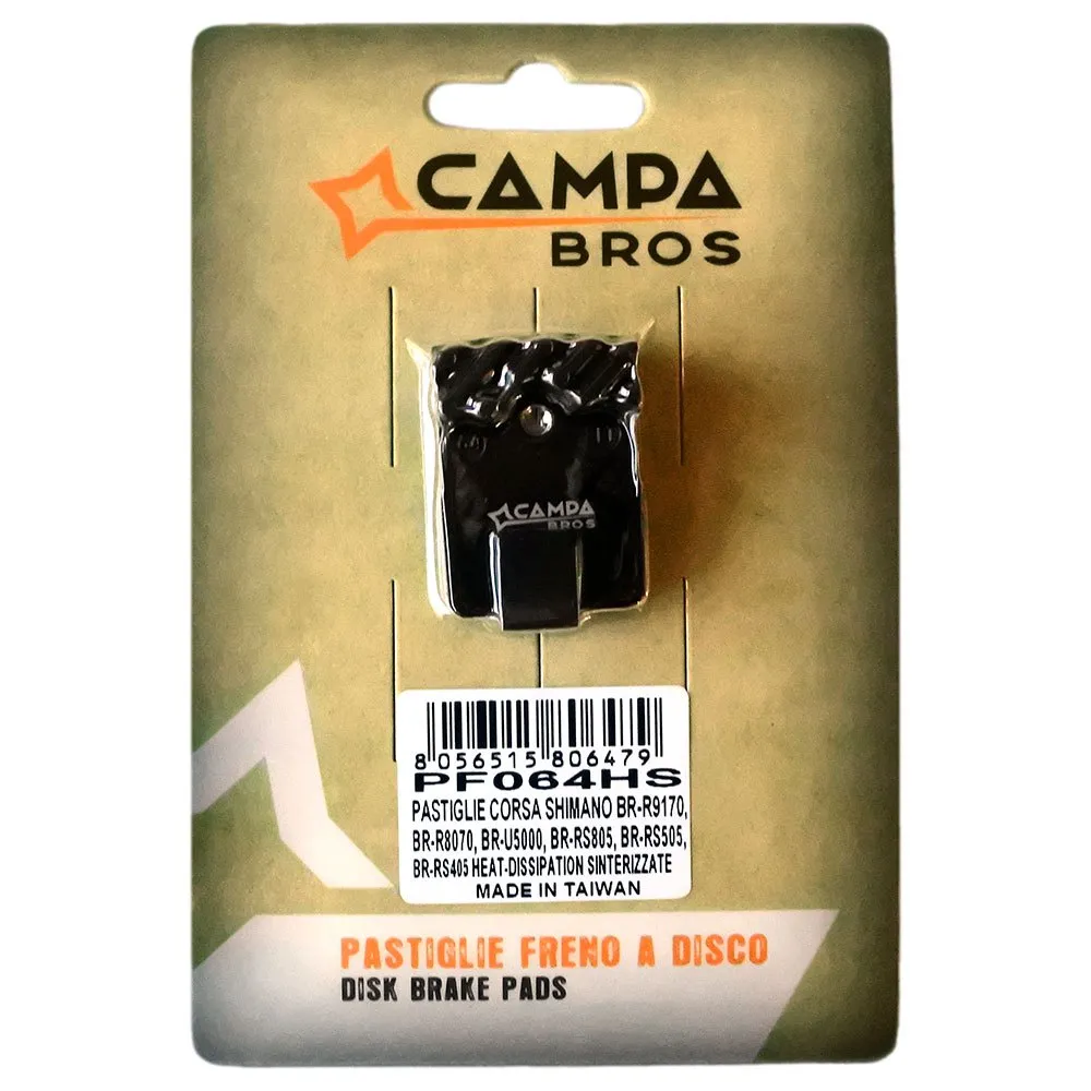 Campa Bros Corsa Shimano Br-r9170/br-r8070/br-u5000/br-rs805/br-rs505/br-rs405 Heat-dissipation Sintradbromsbelägg, Blue / silver, One Size