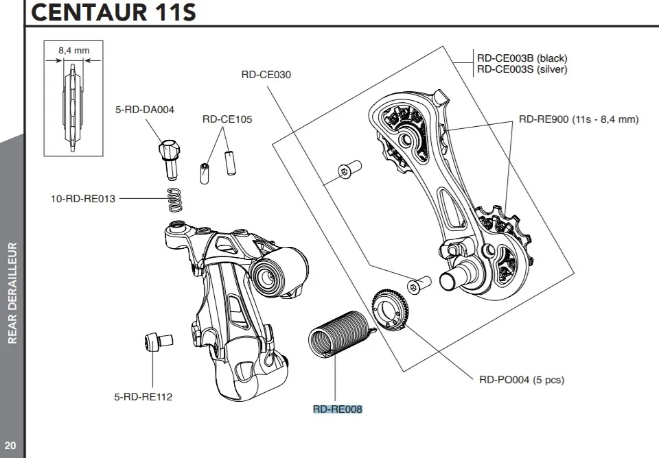 Campagnolo Bakväxel Fjäder Campagnolo Bakväxel Fjäder
