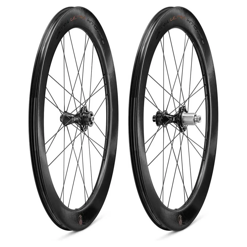 Campagnolo Bora Ultra Wto 60 Cl Disc Tubeless Landsvägshjulset, Black, 12 x 100/12 x 142mm, Campagnolo N3W
