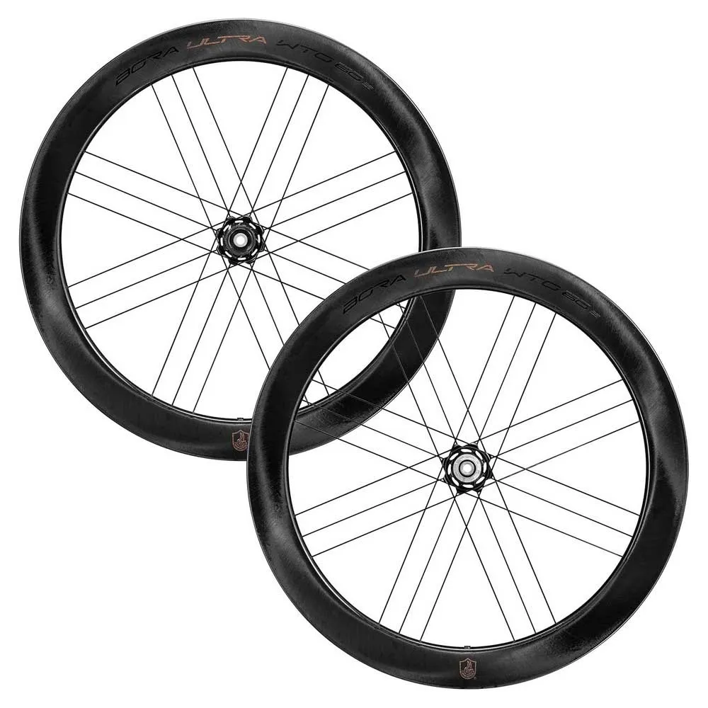 Campagnolo Bora Ultra Wto 60 Cl Disc Tubeless Landsvägshjulset, Black, 12 x 100/12 x 142mm, Campagnolo N3W