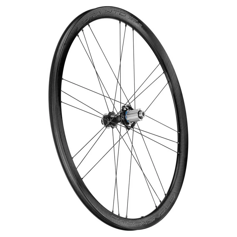 Campagnolo Bora Wto 33 Cl Disc Tubeless Landsvägshjulset, Black, 12 x 100/12 x 142mm, Campagnolo