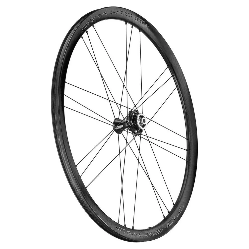 Campagnolo Bora Wto 33 Cl Disc Tubeless Landsvägshjulset, Black, 12 x 100/12 x 142mm, Campagnolo