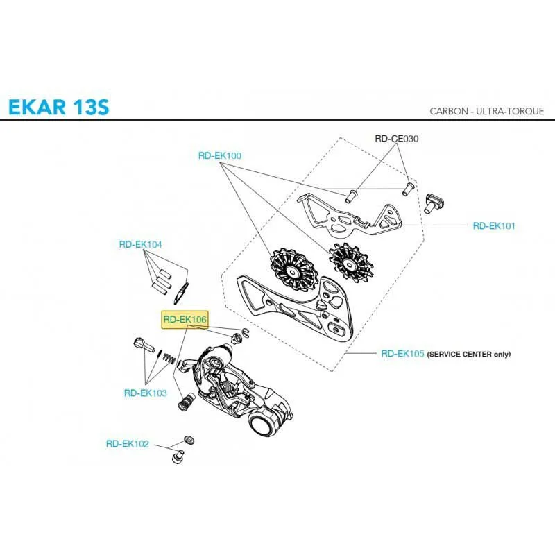 Campagnolo Ekar 13 Stabilisatormontering, Silver, One Size