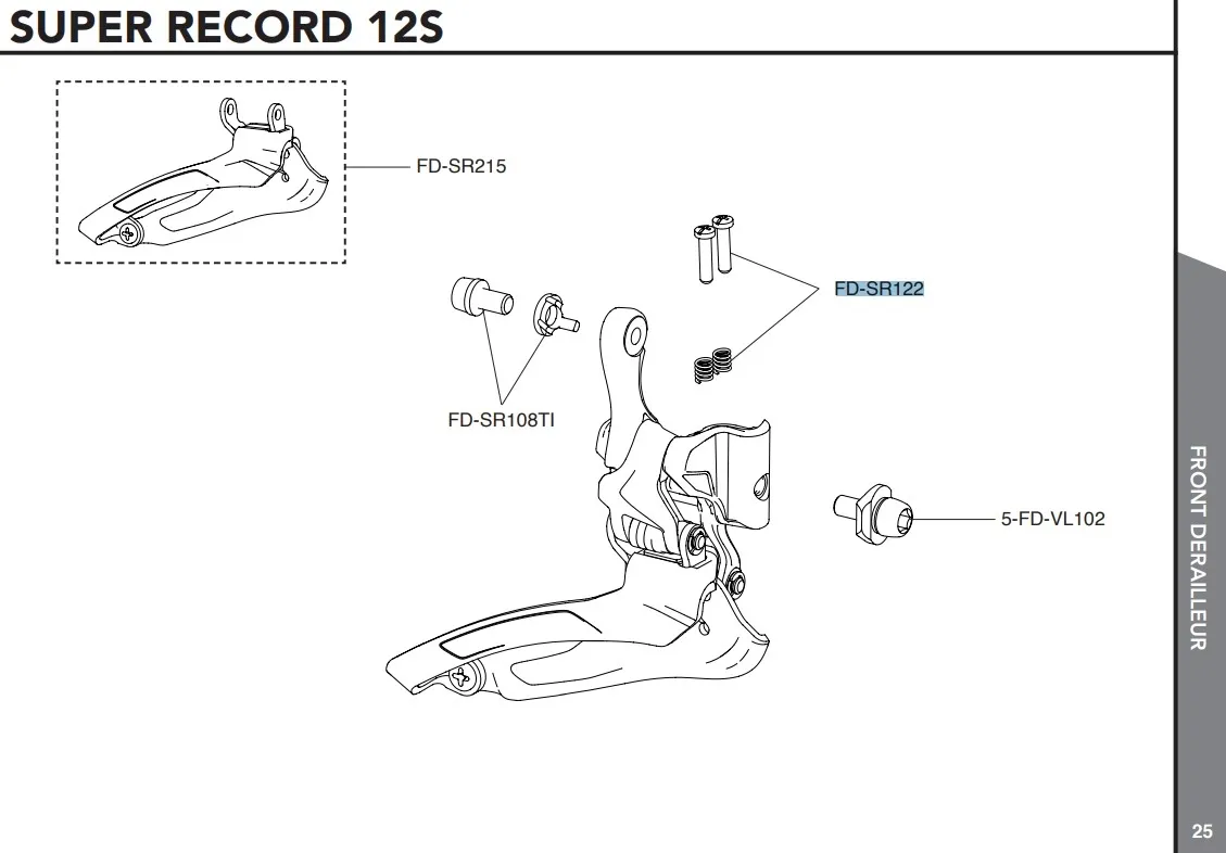 Campagnolo Framväxel Justeringsskruvar