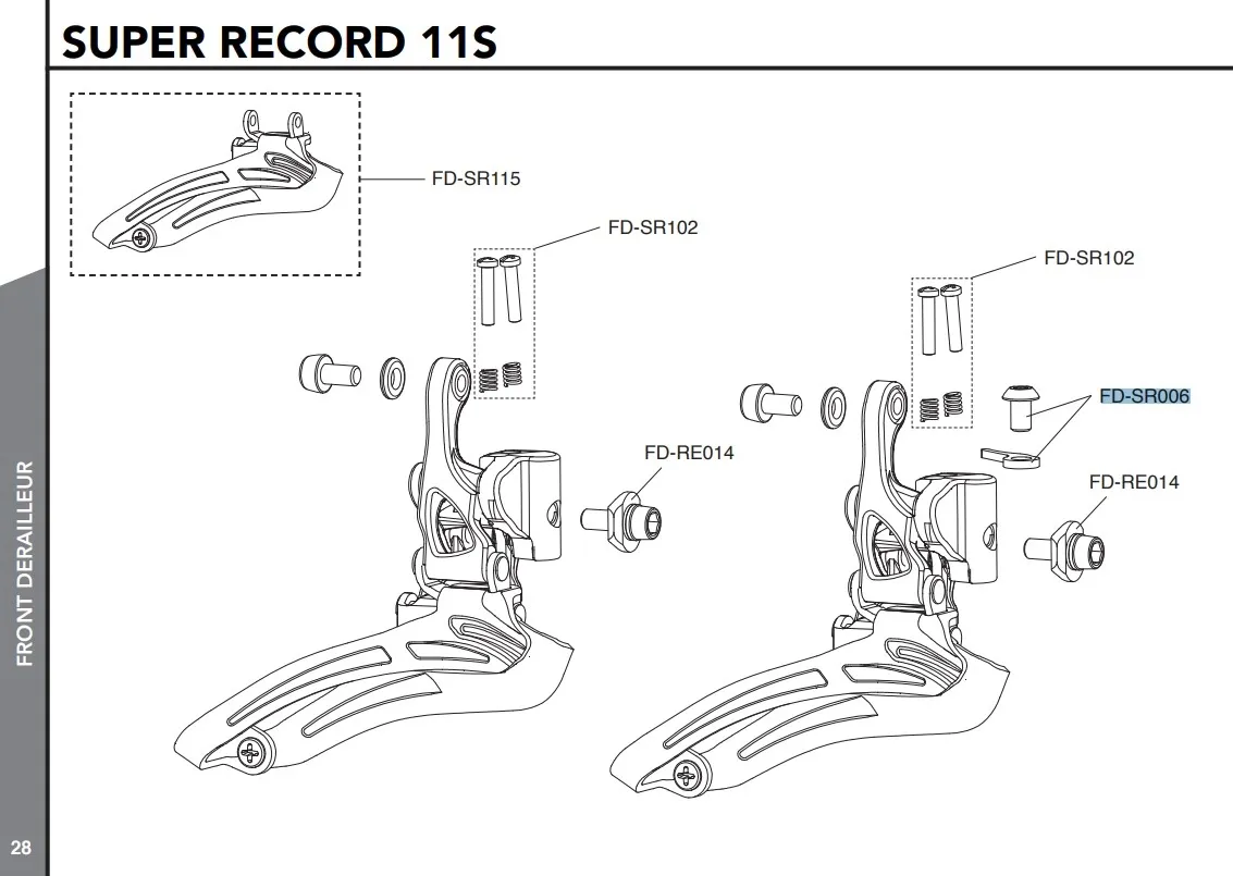 Campagnolo Framväxel S2 System Kit
