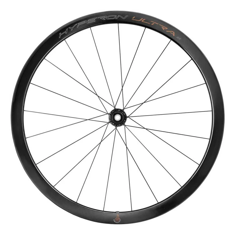 Campagnolo Hyperon Ultra Cl Disc Tubular Framhjul För Landsvägscykel, Black, 12 x 100mm