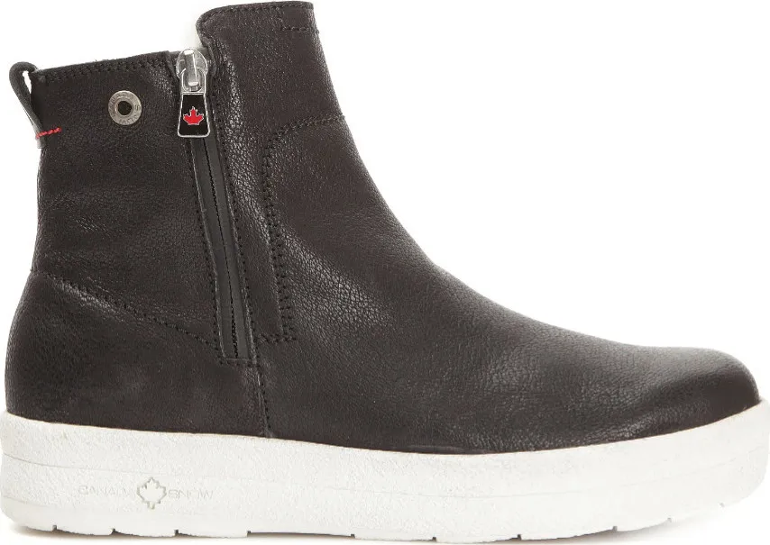 Canada Snow Women's Mount Baker Leather Boots, Black Canada Snow Women's Mount Baker Leather Boots, Black