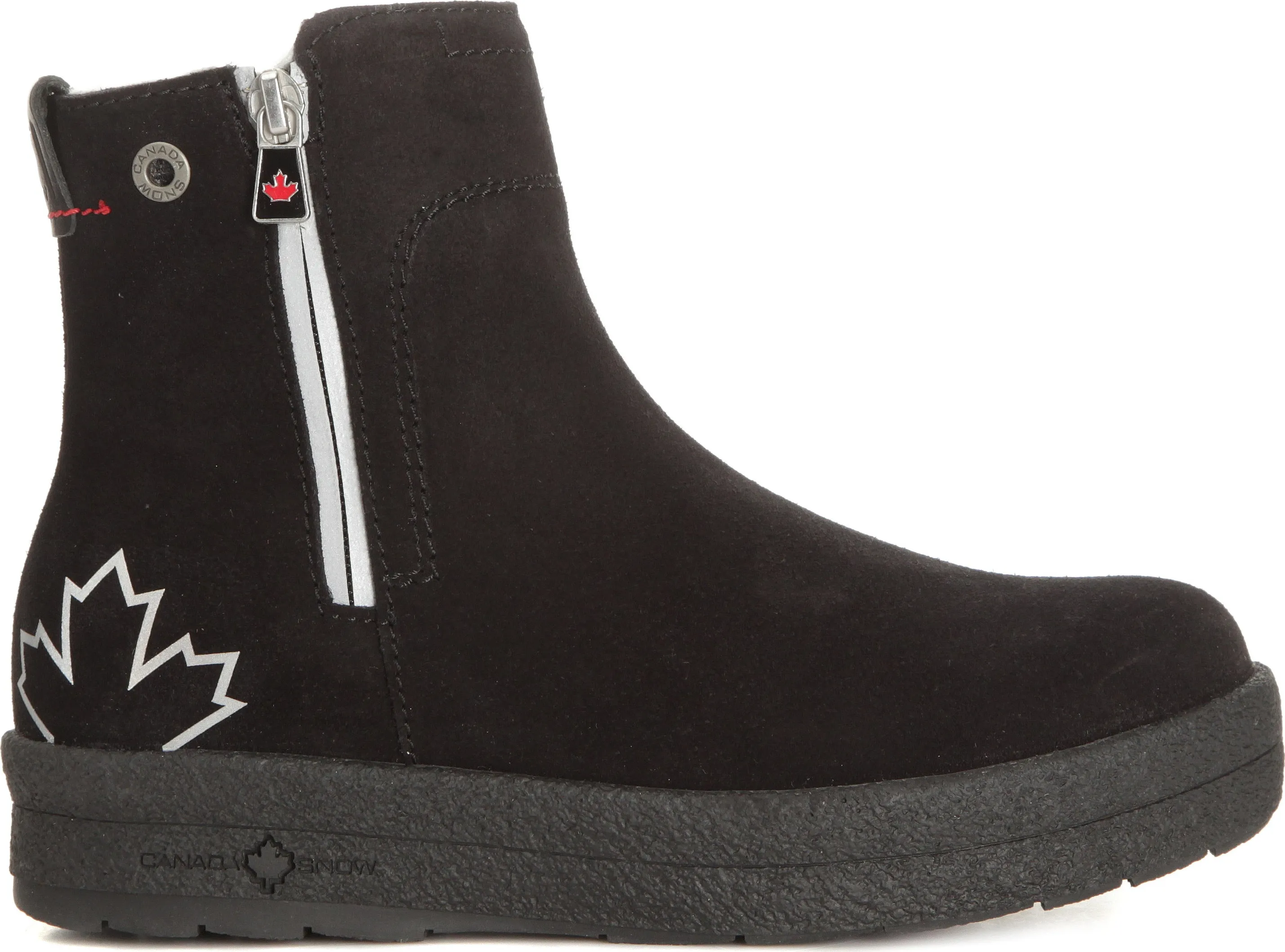Canada Snow Women's Mount Baker Suede Boots Reflective Zip Canada Snow Women's Mount Baker Suede Boots Reflective Zip