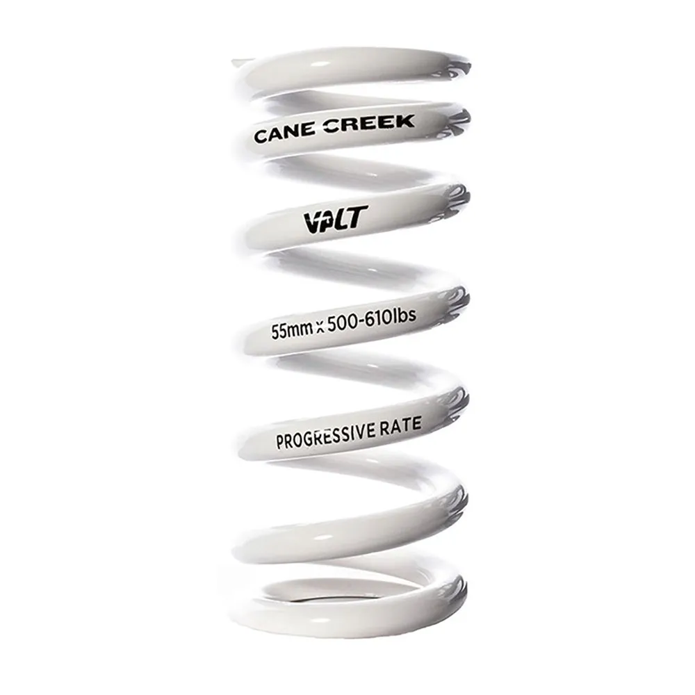 Cane Creek Valt Progressiva 550x65 Mm Stötdämparfjäder, White, 670lbs