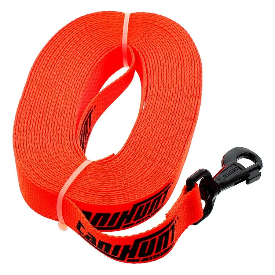 Canihunt Long Hunter Eco Hundkoppel, Orange, 25mm