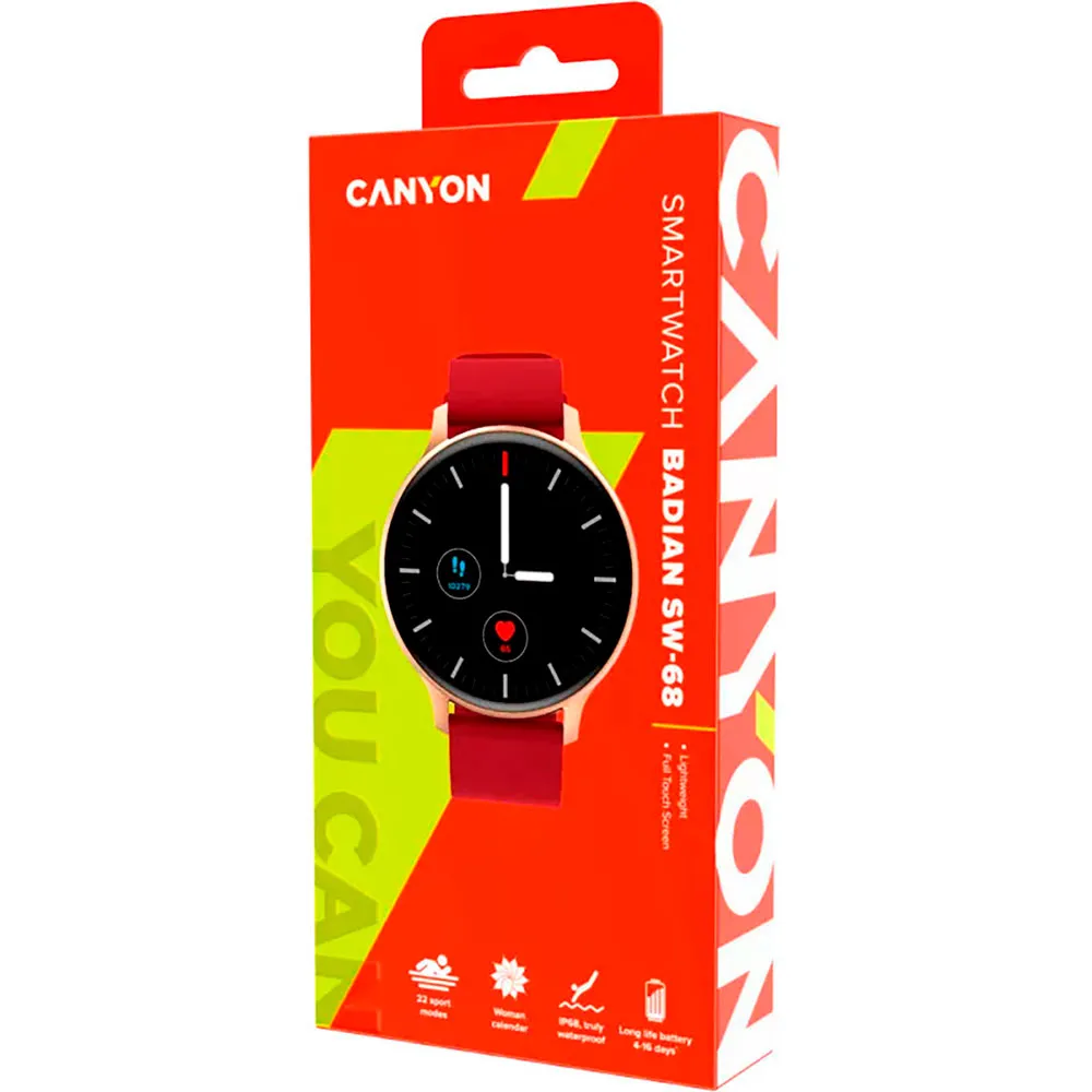 Canyon Badian Sw-68rr Smartklocka, Red / gold
