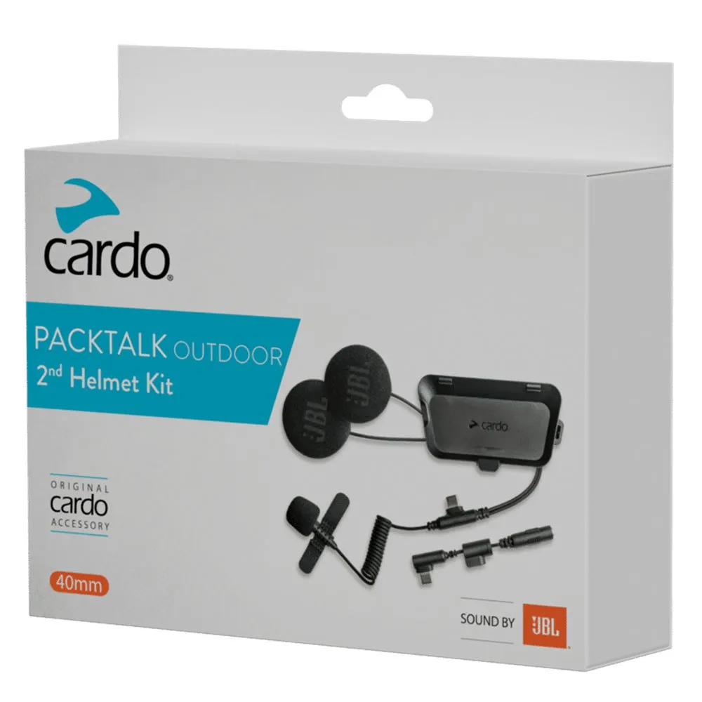 Cardo Packtalk Outdoor 2:a Hjälmkit, Black, One Size