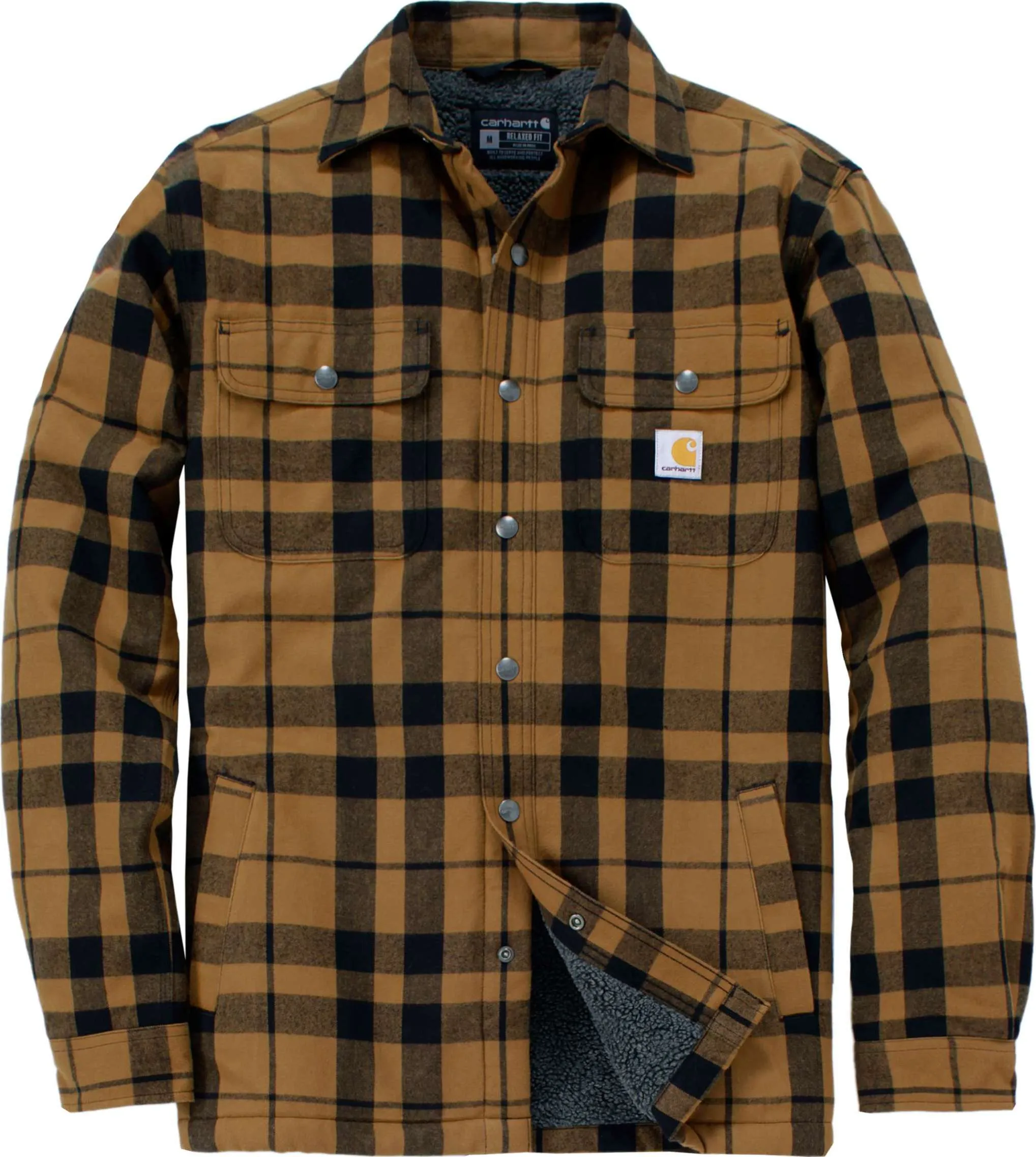 Carhartt Men's Flannel Sherpa-Lined Shirt Jacket Carhartt Men's Flannel Sherpa-Lined Shirt Jacket