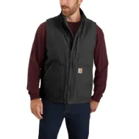 Carhartt Men's Washed Duck Lined Mock Neck Vest Carhartt Men's Washed Duck Lined Mock Neck Vest