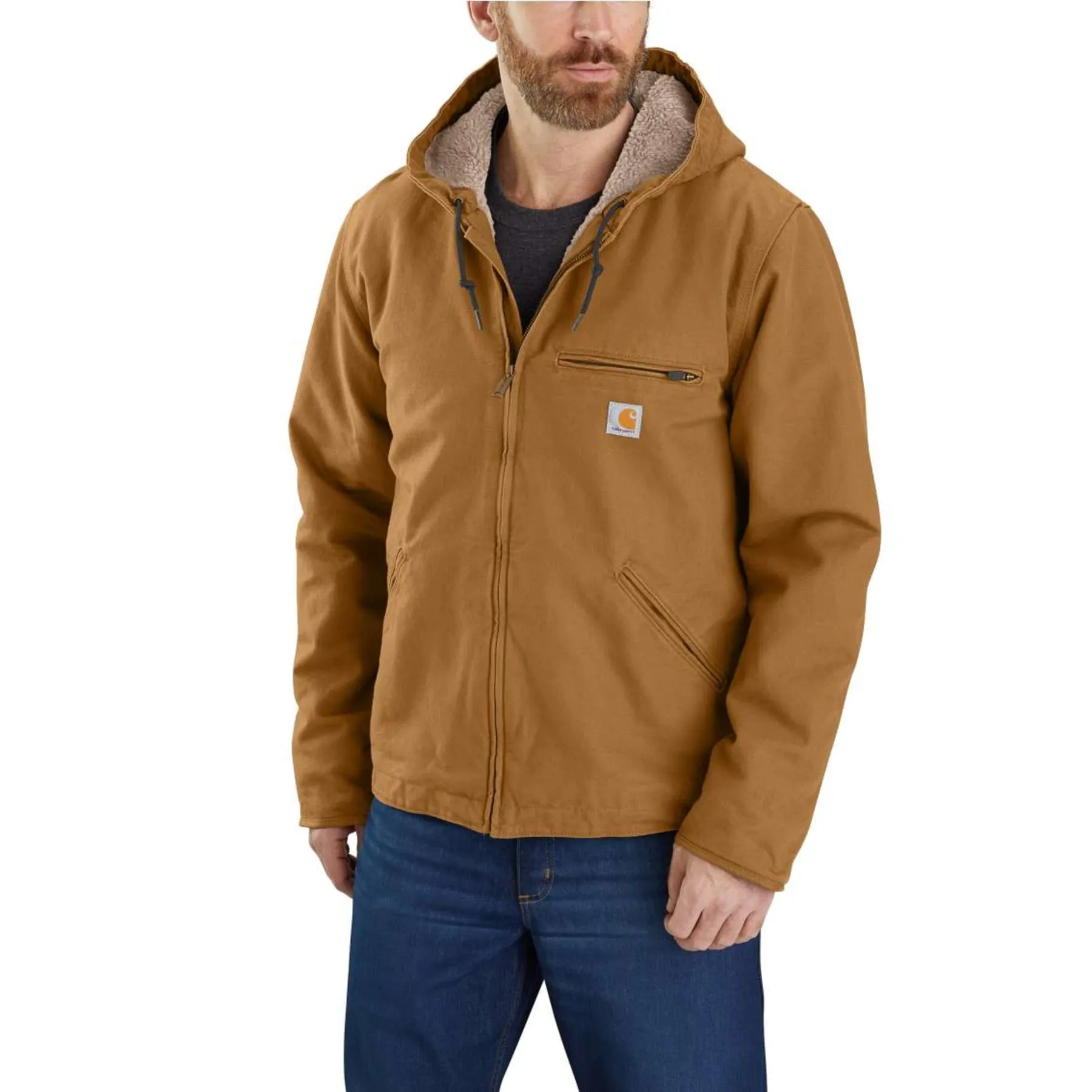 Carhartt Men's Washed Duck Sherpa Lined Jacket Carhartt Men's Washed Duck Sherpa Lined Jacket