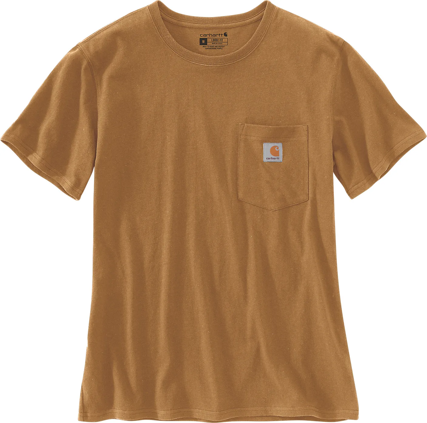 Carhartt Women's Loose Fit Heavyweight Short-Sleeve K87 Pocket T-Shirt, Carhartt® brown