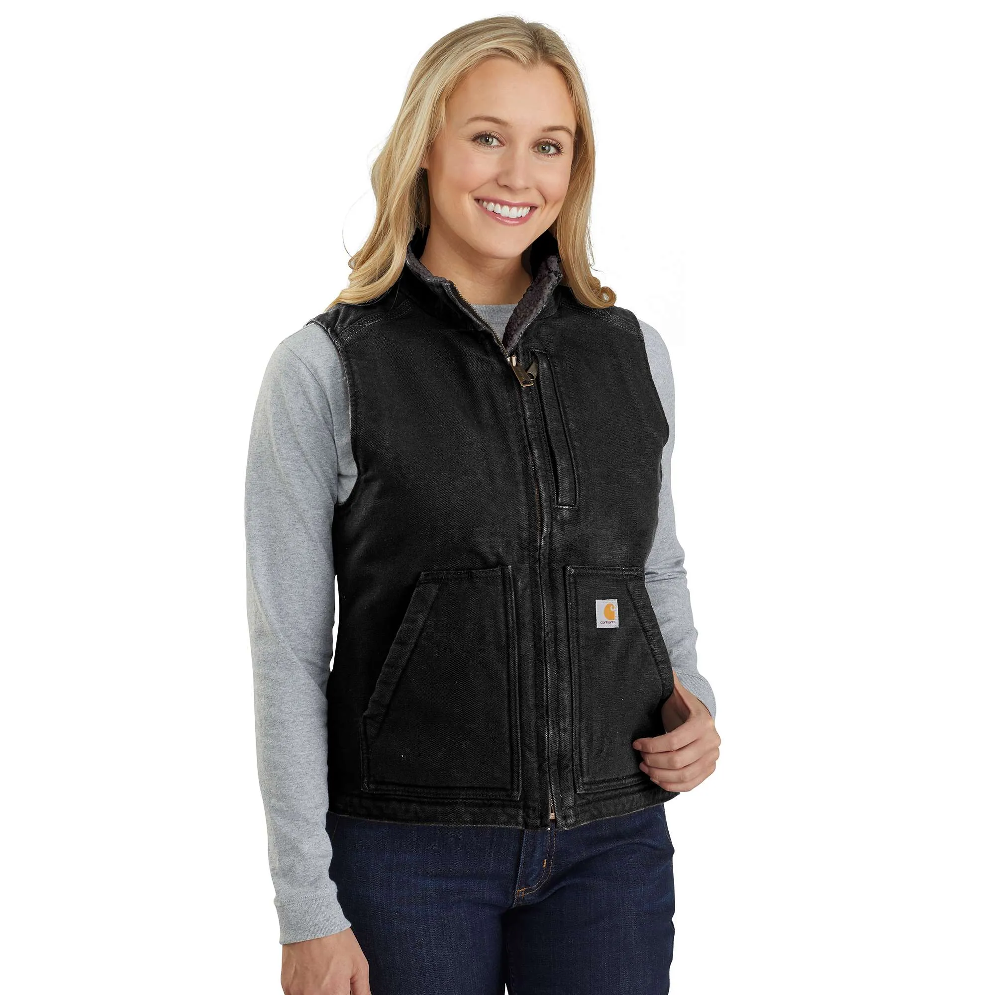 Carhartt Women's Sherpa Lined Mock Neck Vest Carhartt Women's Sherpa Lined Mock Neck Vest