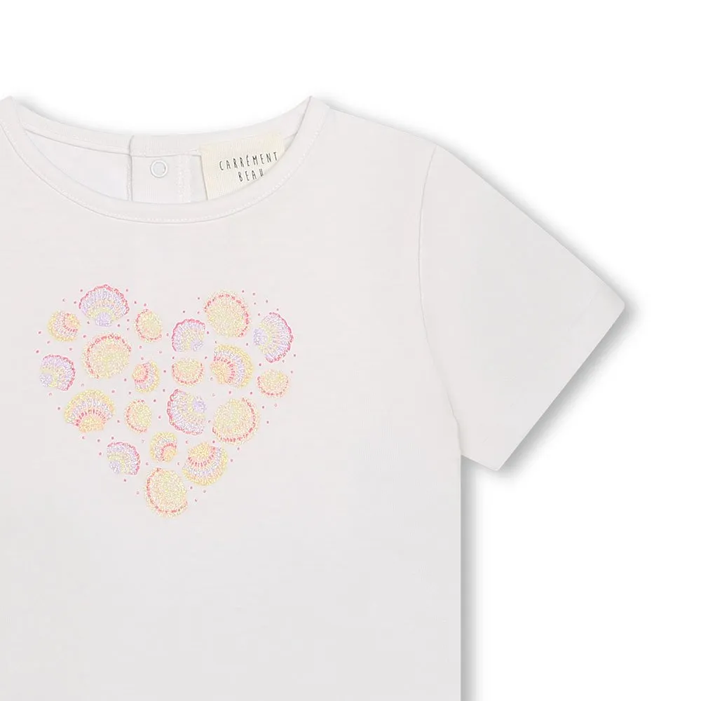 Carrement Beau Y30115 T-shirt Med Korta ärmar, White, 3Y