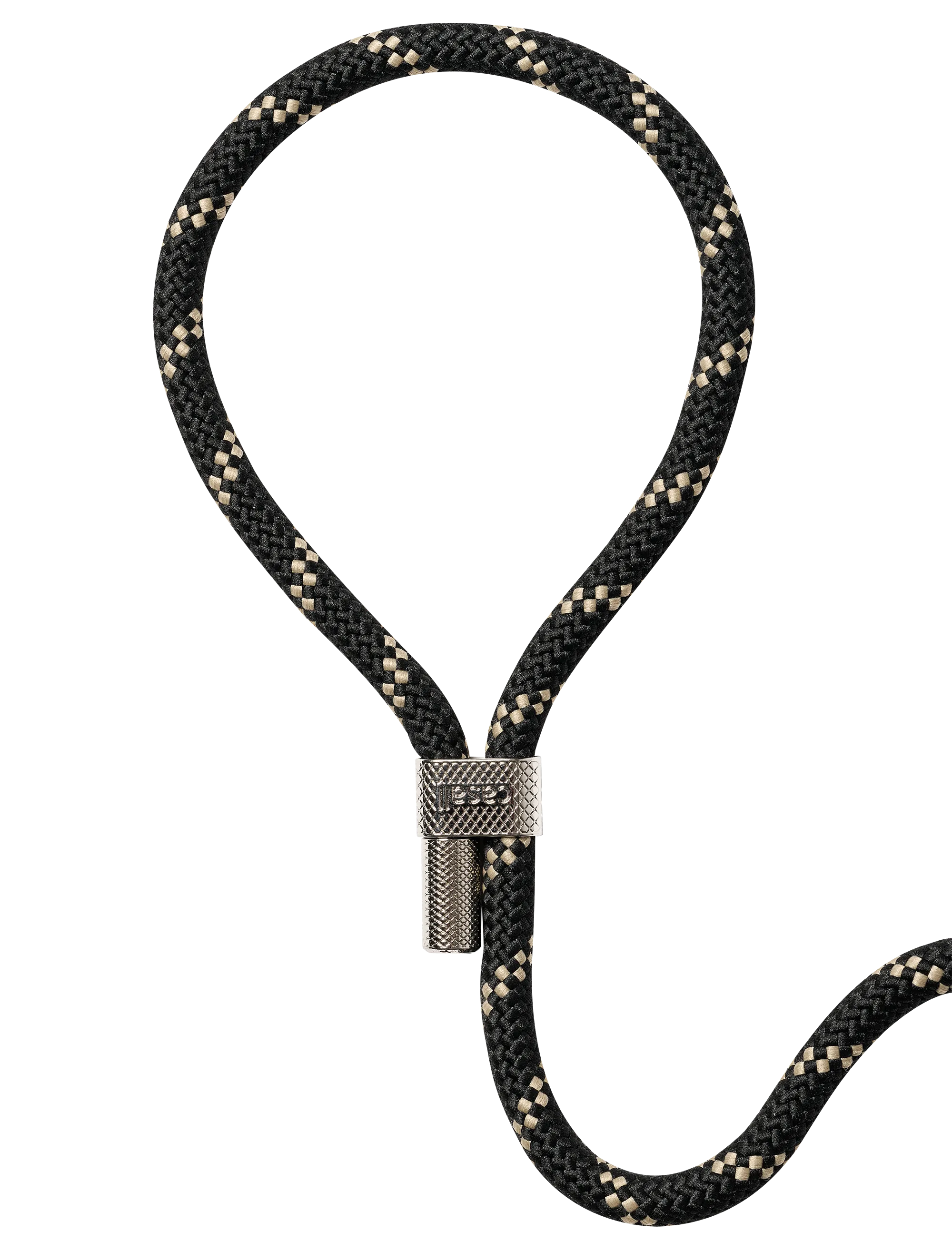 Casall Braided Yoga Carry Strap, Black/beige, One Size