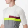 Castelli A Blocco Korta ärmar Cykeltröja Refurbished, Ivory / bordeaux / electric lime, L