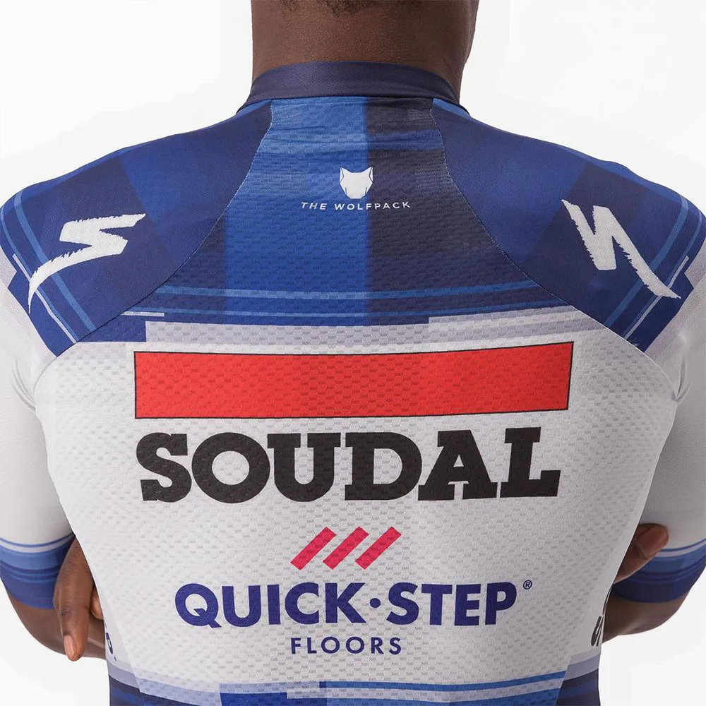 Castelli Aero Race 6.1 Soudal Quick-step 2023 Korta ärmar Cykeltröja, Dark blue / white