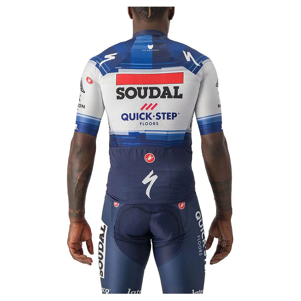 Castelli Aero Race 6.1 Soudal Quick-step 2023 Korta ärmar Cykeltröja, Dark blue / white