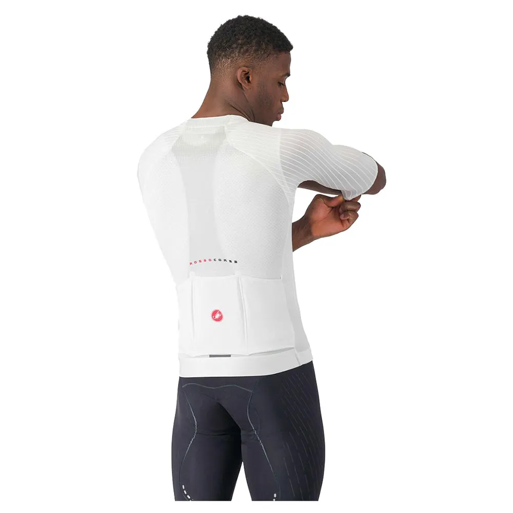 Castelli Aero Rc 8s Kortärmad Triathlontröja Refurbished, White, M