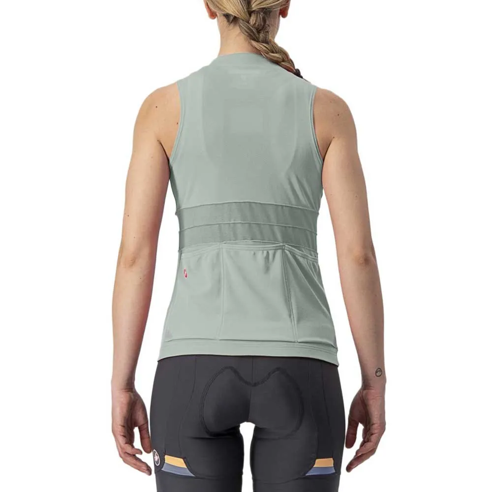 Castelli Anima 4 Sleeveles Cykeltröja Dam, Light Black/Ivory
