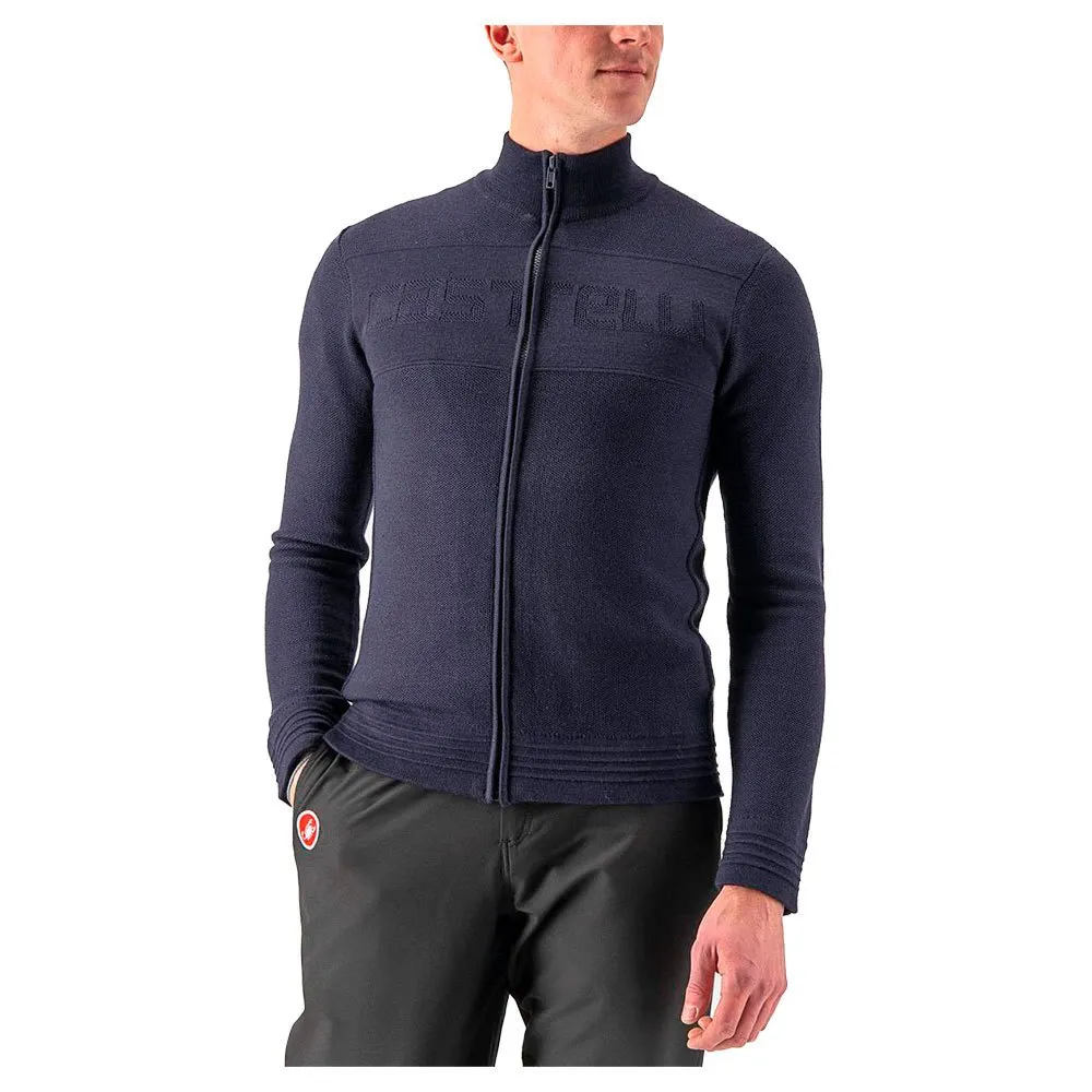 Castelli Armando Sweatshirt Med Dragkedja, Savile blue, M Castelli Armando Sweatshirt Med Dragkedja, Savile blue, M