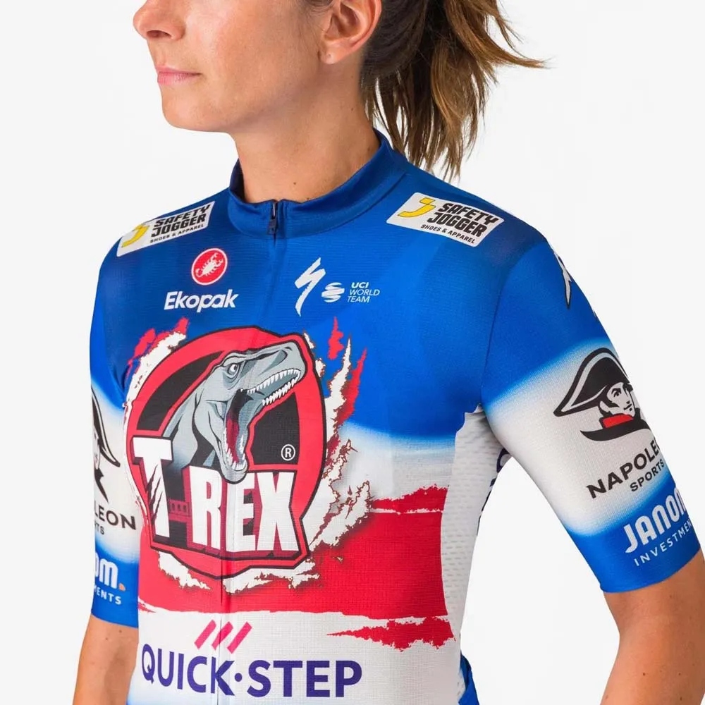 Castelli Competizione 3 T-rex Quick-step Korta ärmar Cykeltröja, Vuelta blue ceramic